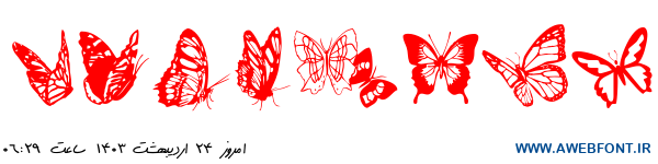فونت پروانه ها - Butterflies