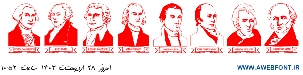 فونت روسای جمهور آمریکا - LCR American Presidents